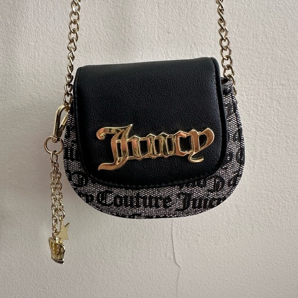 Juicy Couture Black and Gold Crossbody Bag - Picture 3 of 6